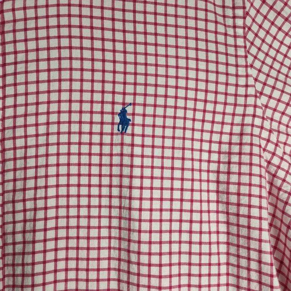 Polo Ralph Lauren Mens Classic Fit Check Shirt Size XL Red Button Down Cotton